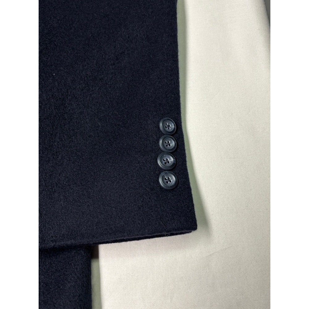 Jos. A. Bank Mens 44L 100% Cashmere Overcoat Black Gordon Topcoat - Picture 3 of 13